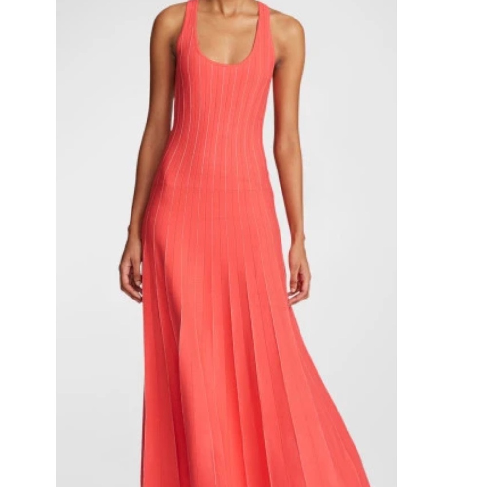 Halston Brandis Pleated maxi dress M